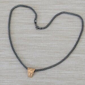 Alton Pernilla Wiberg Swedish Necklace in Gold & Silver EXCELLENT - Skier Design